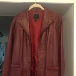 Size XL faux leather jacket.